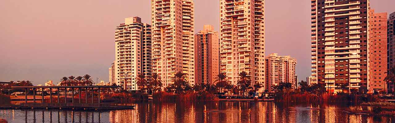Residential Towers during sunset