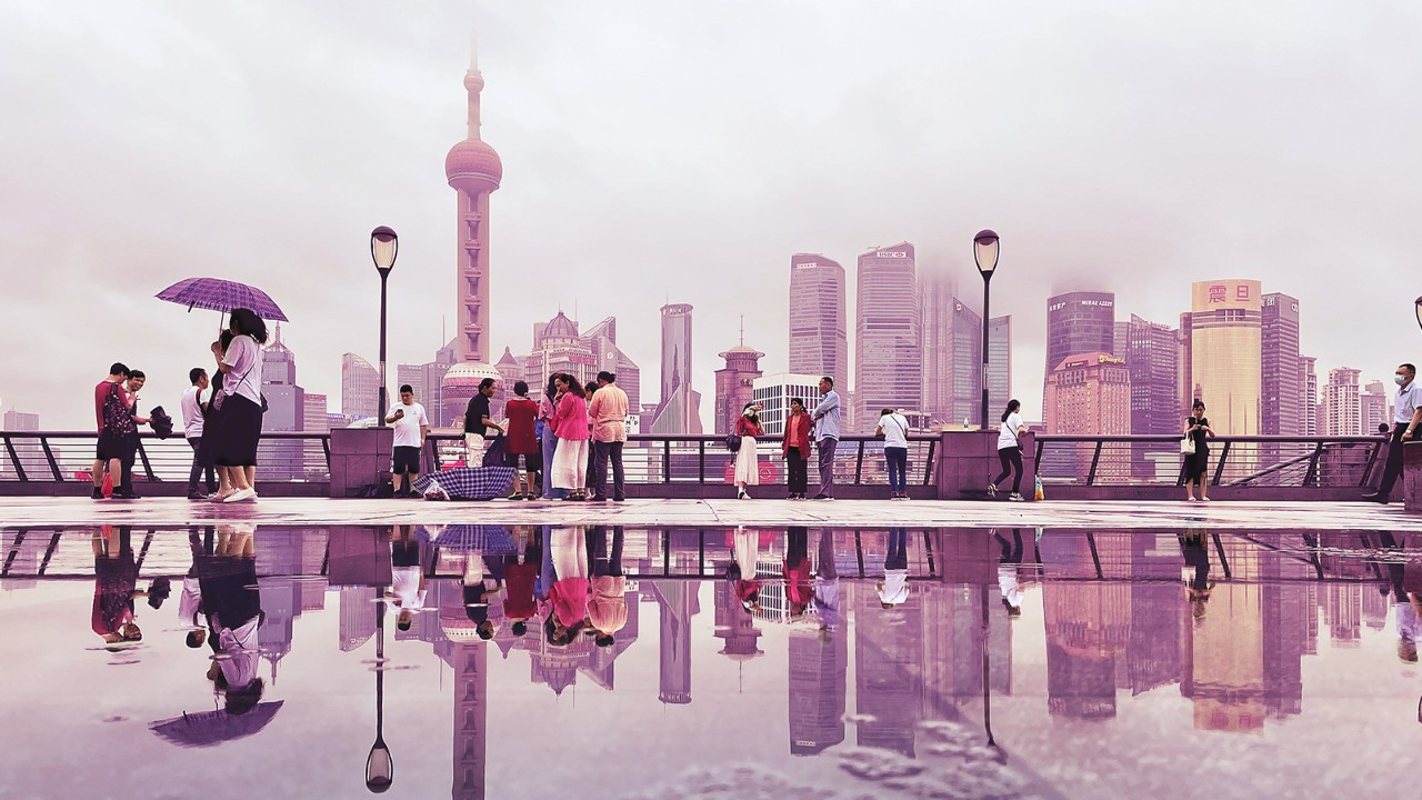 Shanghai city reflection